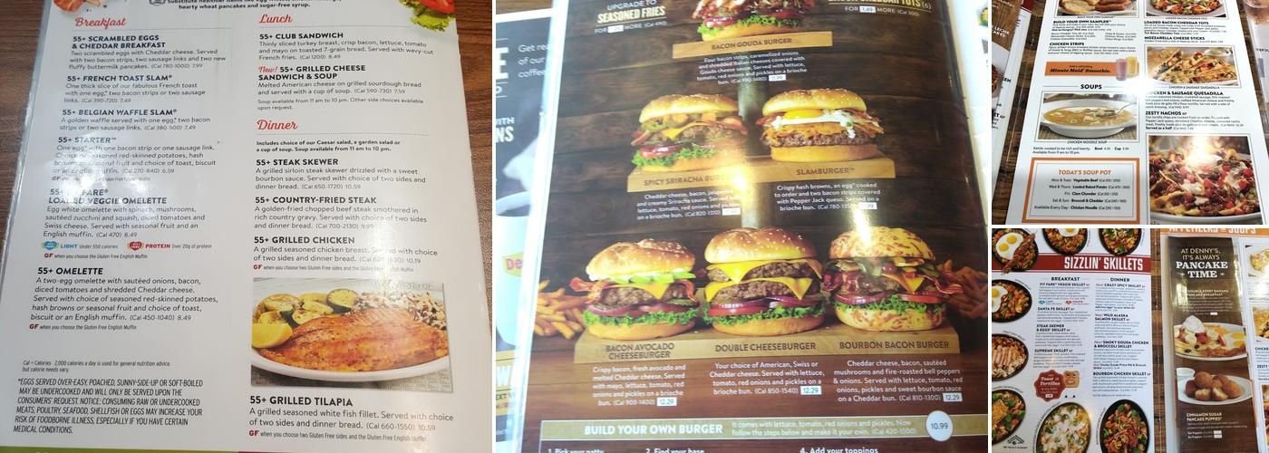 Denny's Restaurant Menu