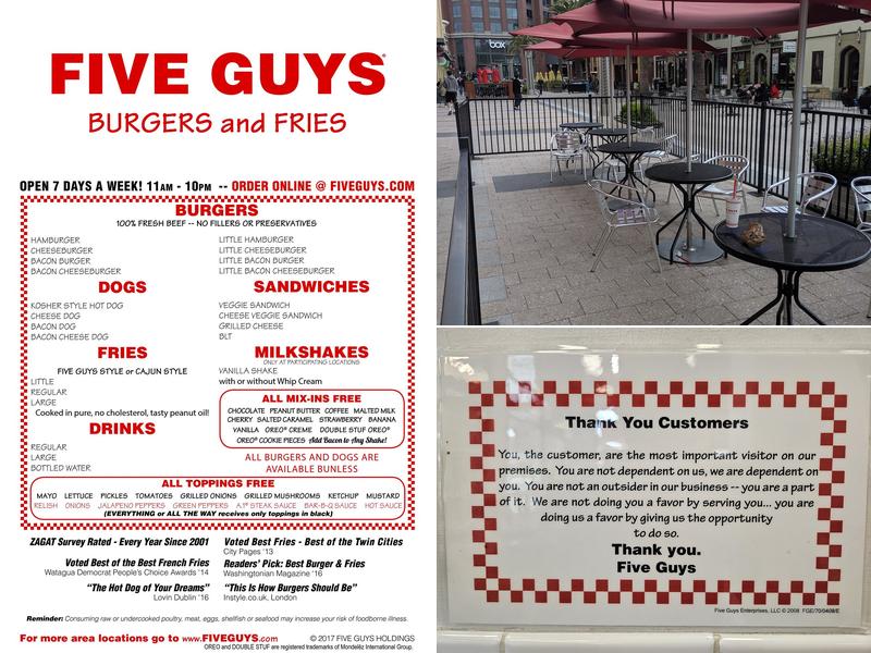 Five Guys Menu