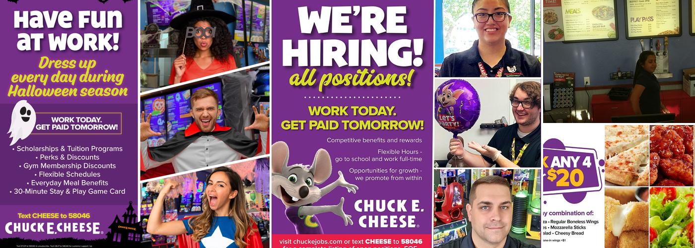 Chuck E. Cheese Menu