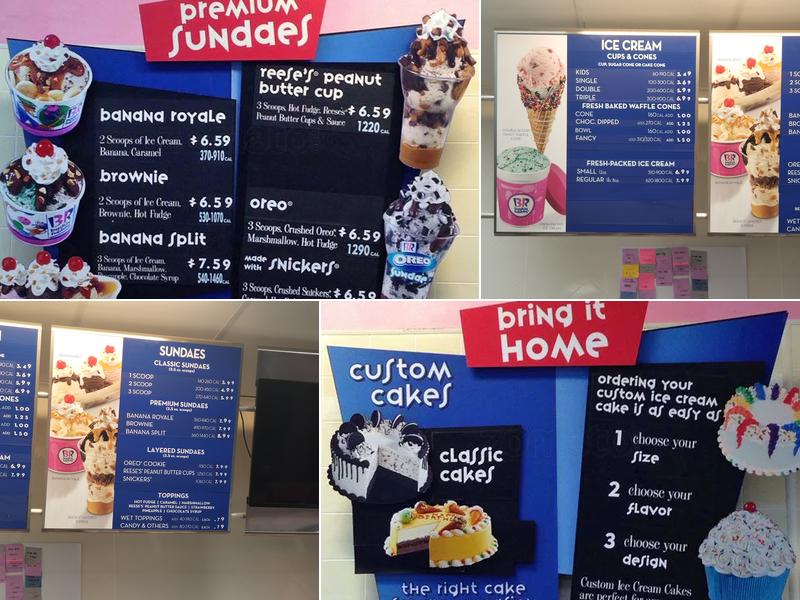 Baskin-Robbins Menu