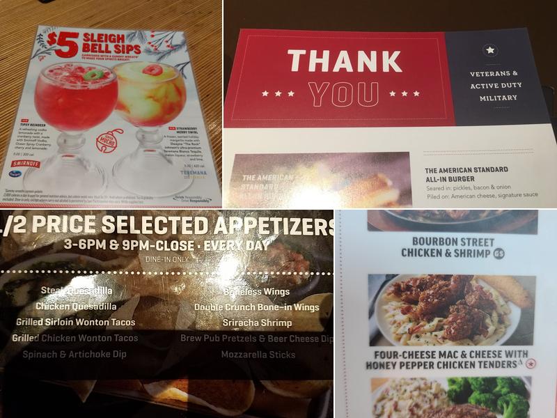 Applebee's Grill + Bar Menu