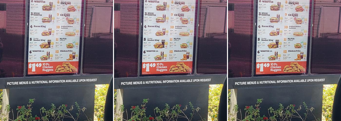 Burger King Menu
