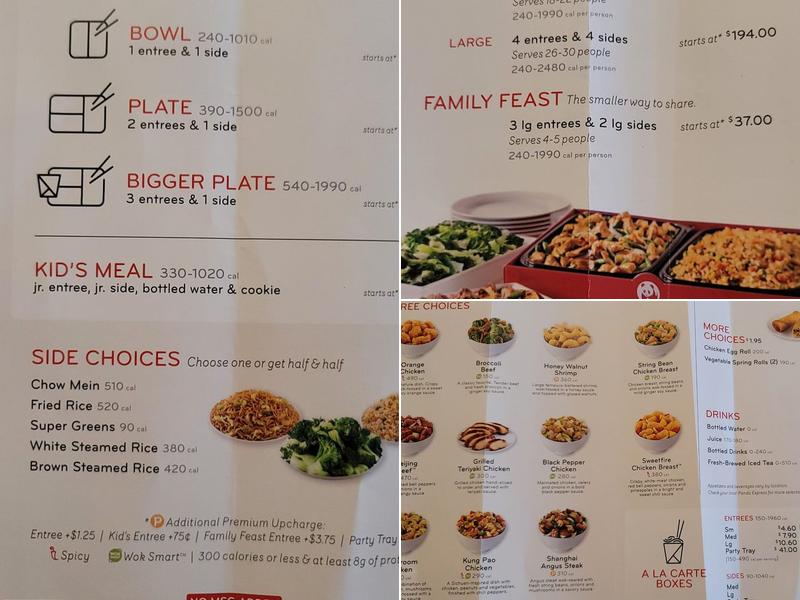 Panda Express Menu