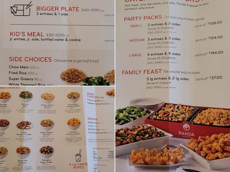 Panda Express Menu