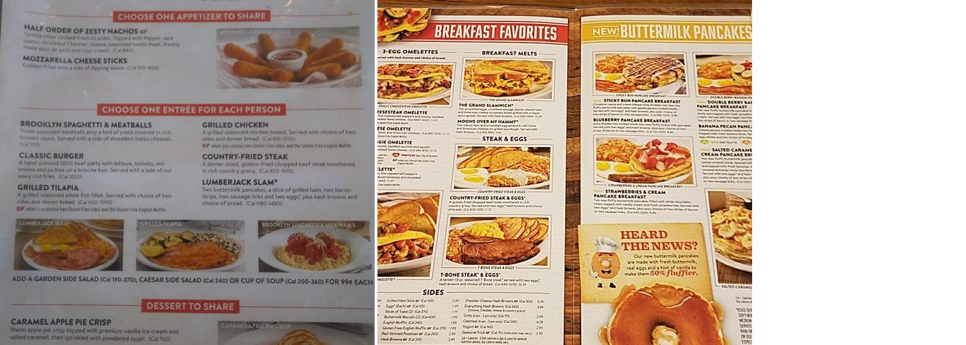 Denny's Restaurant Menu