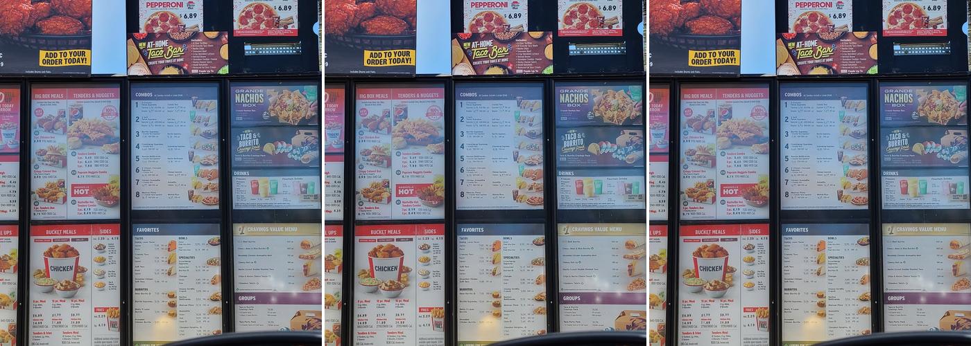 Taco Bell / KFC Menu