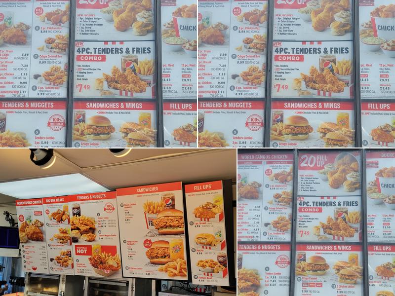KFC Menu