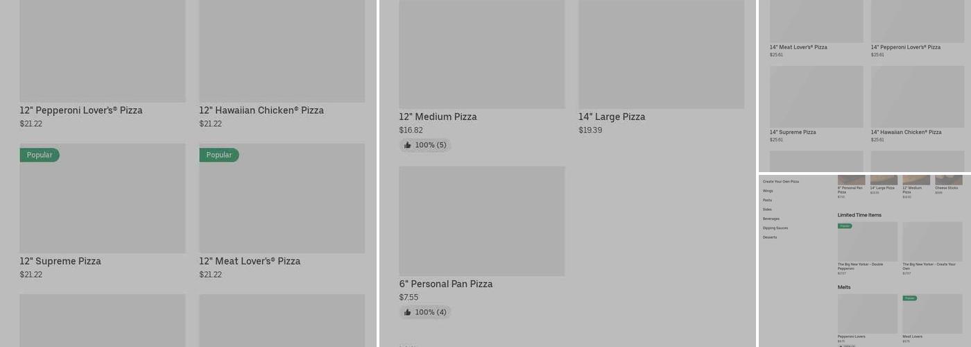 Pizza Hut Menu