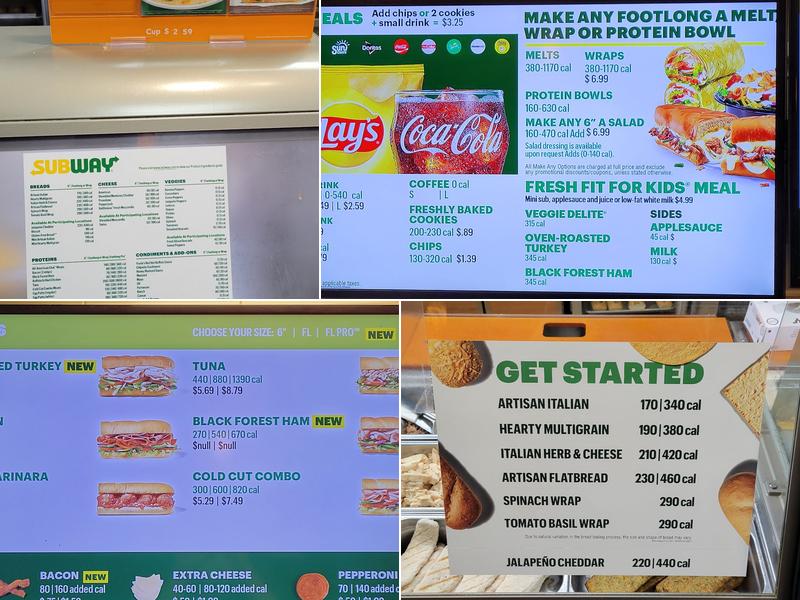 Subway Menu