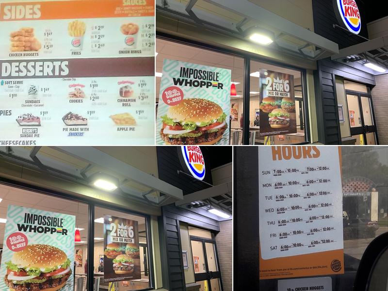 Burger King Menu