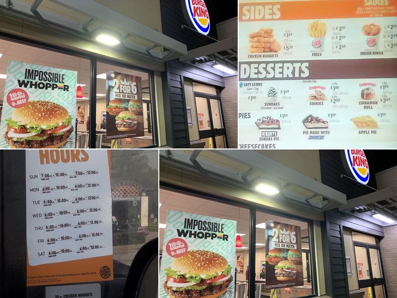 Burger King Menu