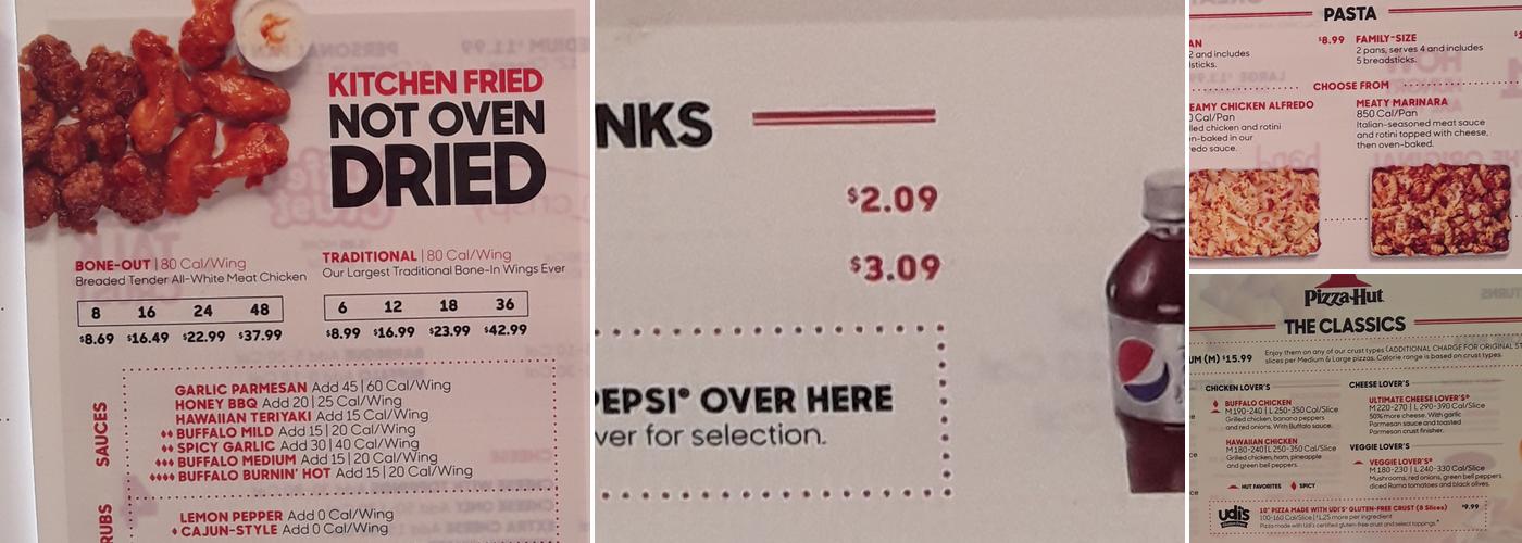 Pizza Hut Menu
