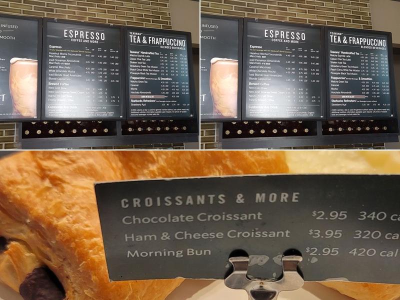 Starbucks Menu