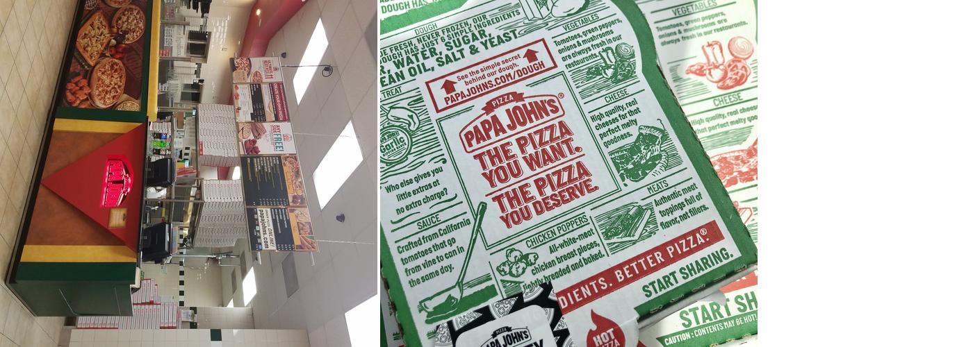 Papa Johns Pizza Menu