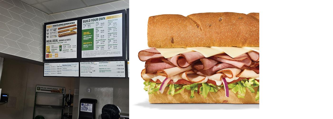 Subway Menu