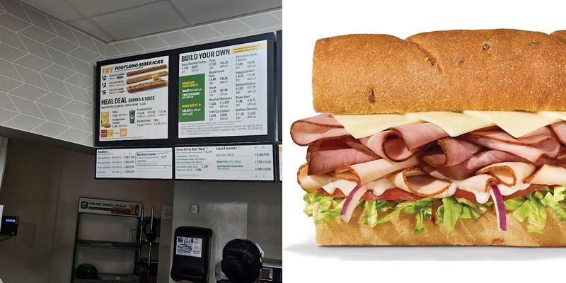 Subway Menu