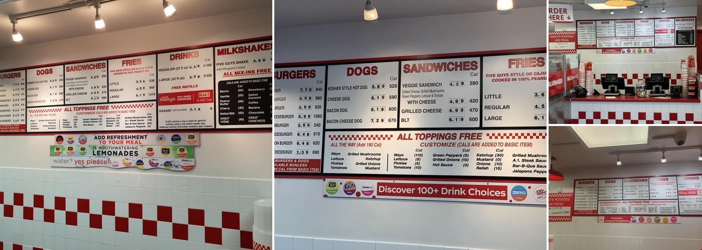 Five Guys Menu