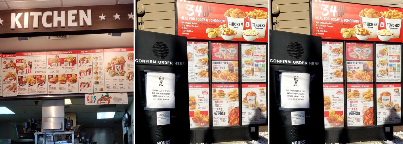 KFC Menu