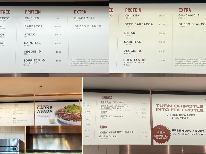 Chipotle Mexican Grill Menu