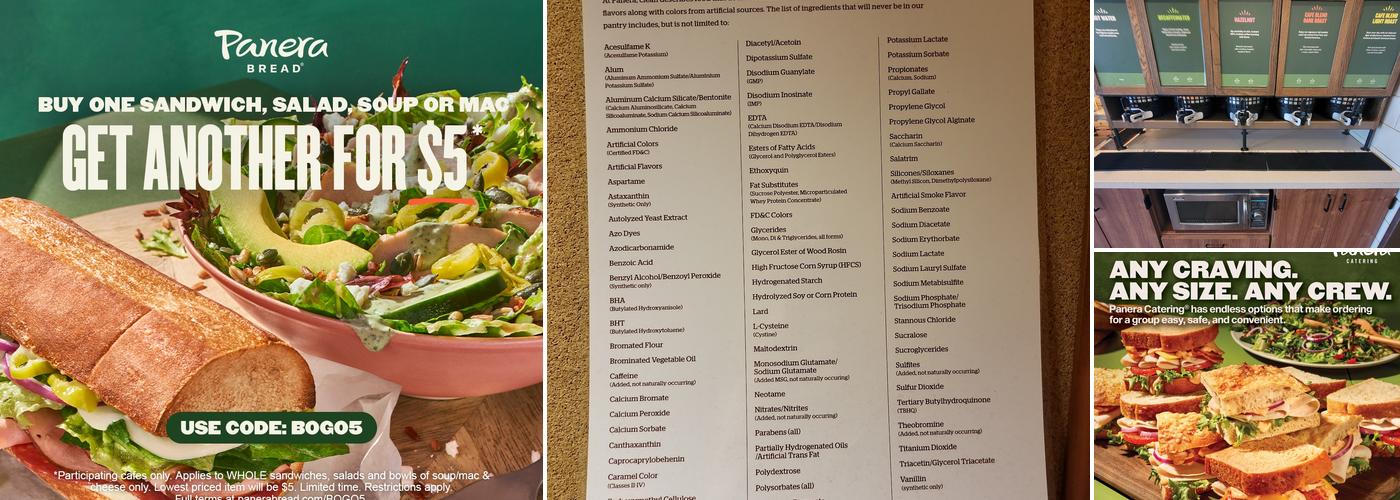 Panera Bread Menu