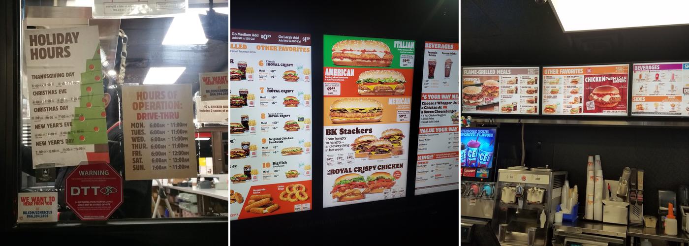 Burger King Menu