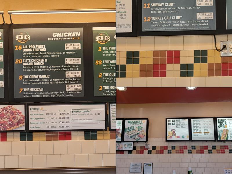 Subway Menu