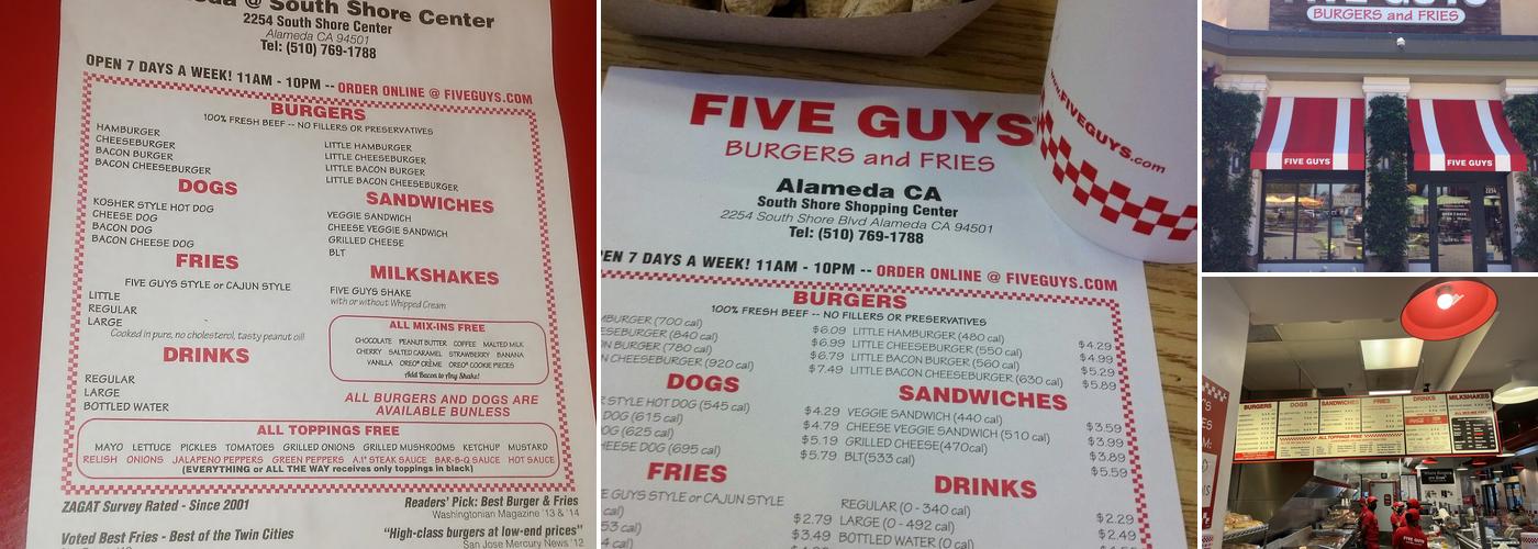 Five Guys Menu