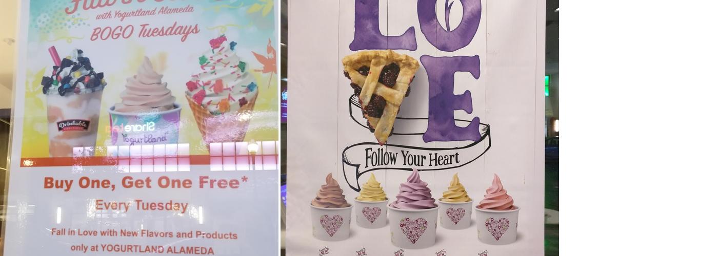 Yogurtland Alameda Menu