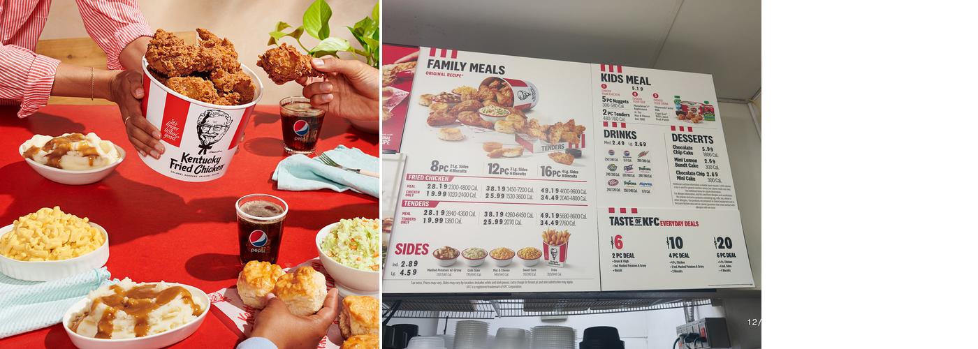 KFC Menu