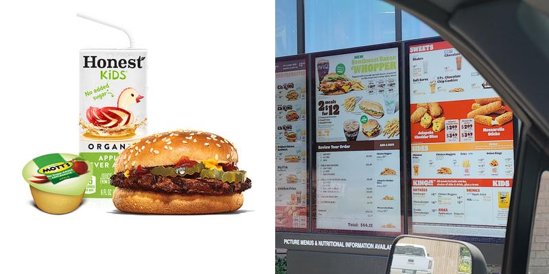 Burger King Menu