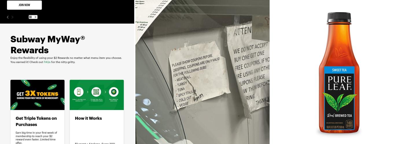 Subway Menu