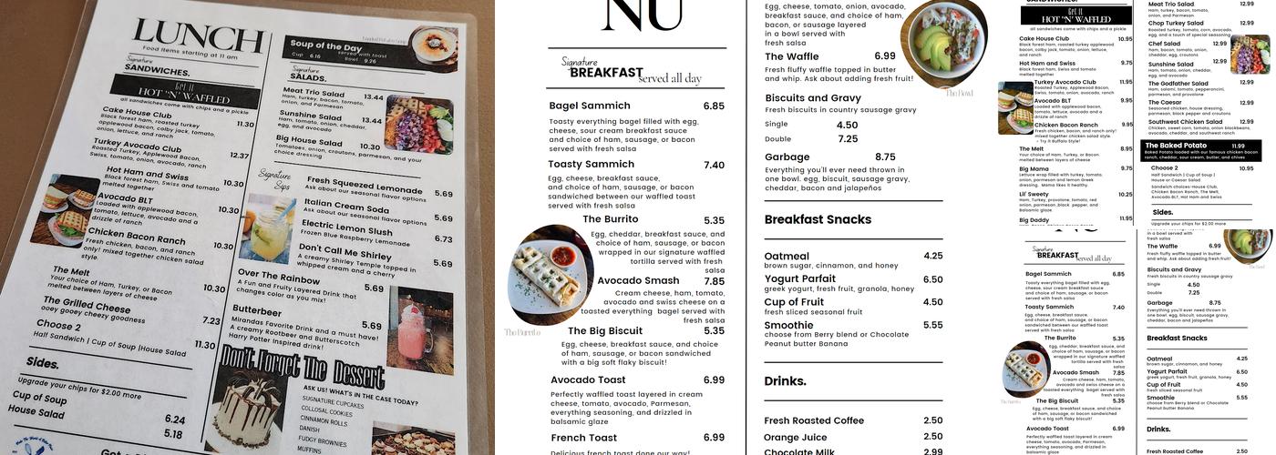 Miranda's Cake Cafe Menu
