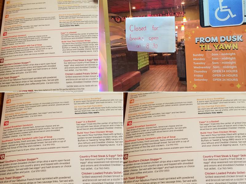 Denny's Restaurant Menu