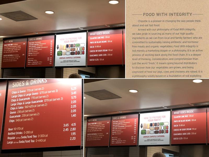 Chipotle Mexican Grill Menu