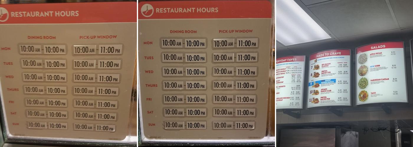 Wendy's Menu
