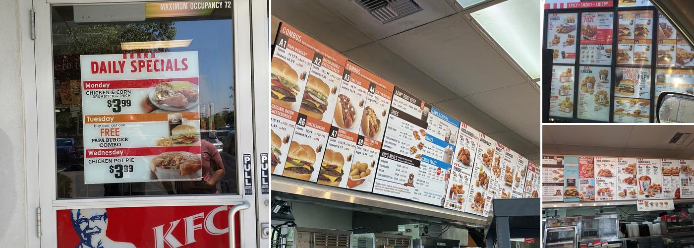 KFC Menu