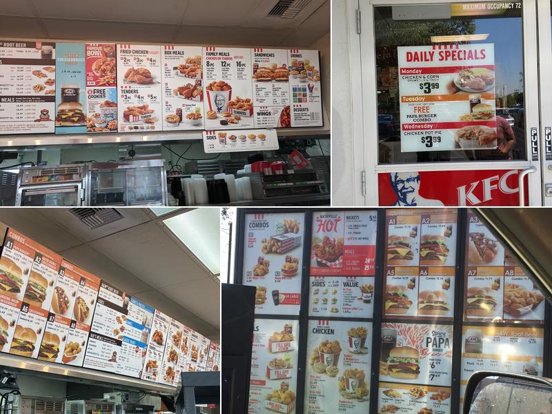 KFC Menu