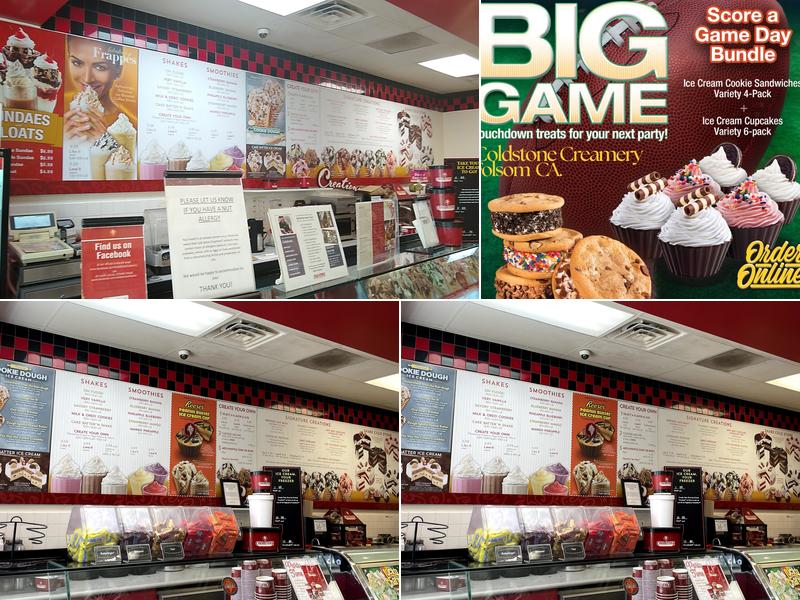 Cold Stone Creamery Menu