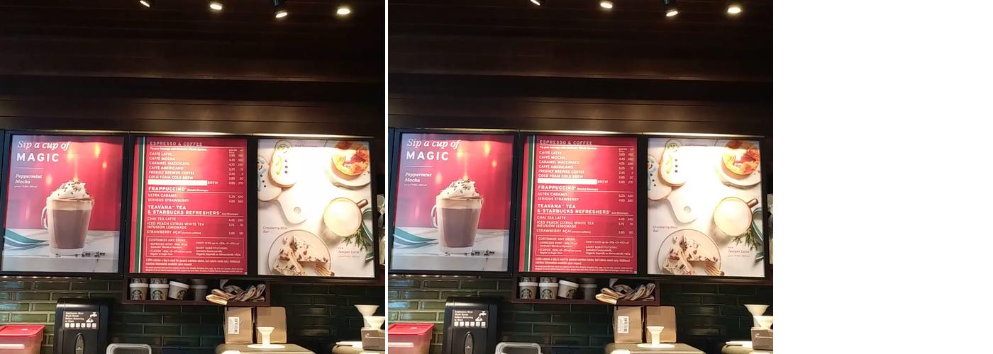 Starbucks Coffee Company Menu