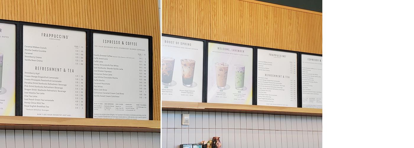 Starbucks Menu
