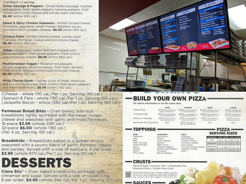 Domino's Pizza Menu