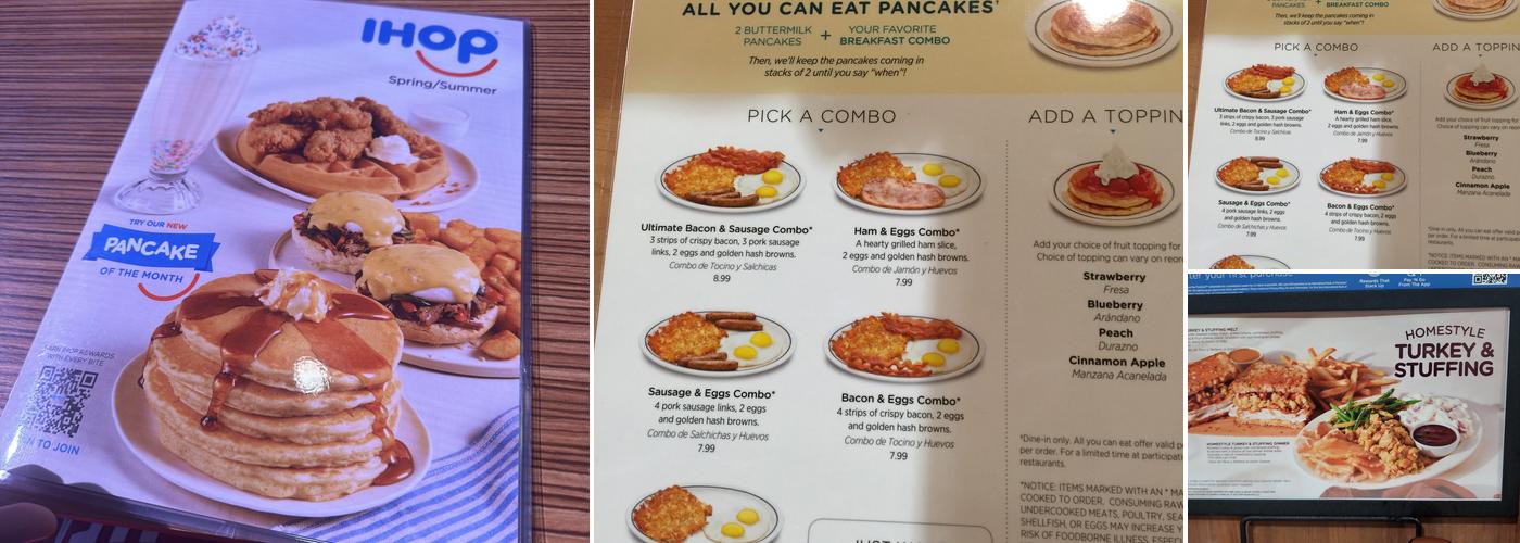 IHOP Menu