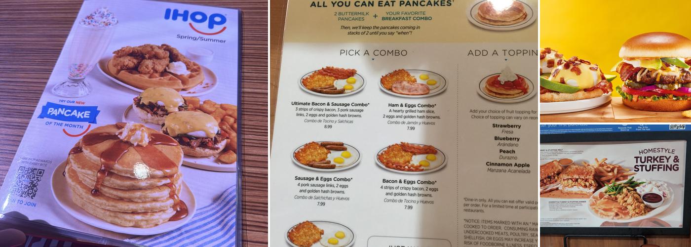 IHOP Menu