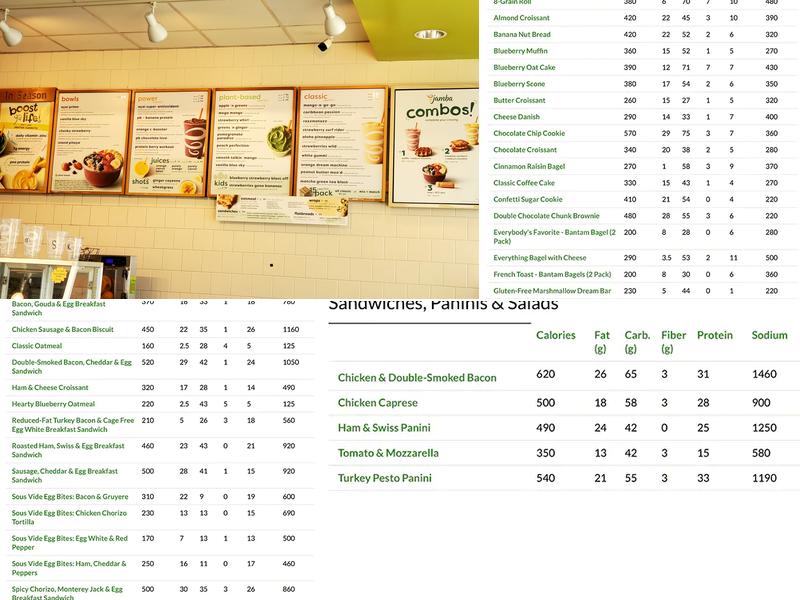Starbucks Coffee Company Menu