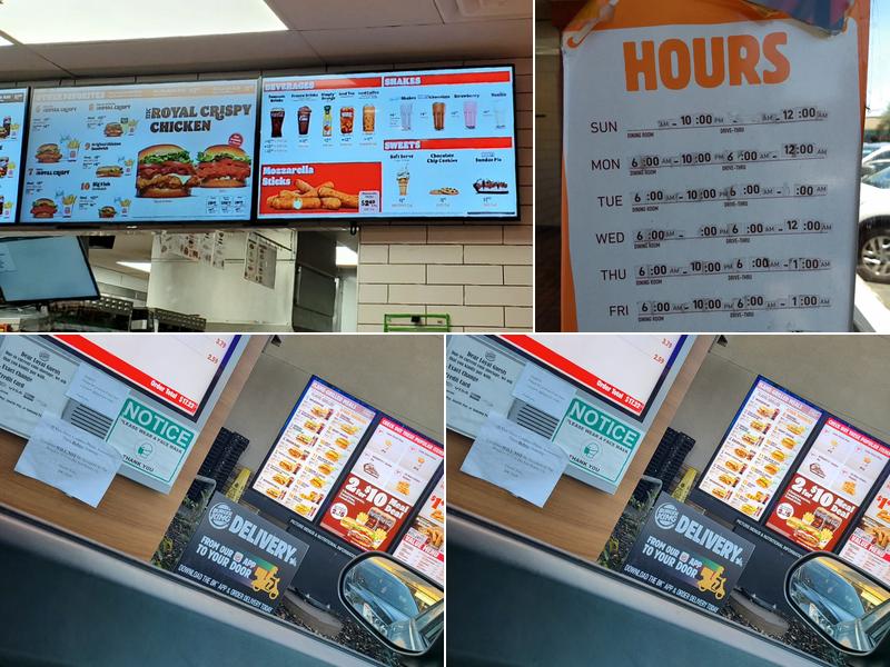 Burger King Menu