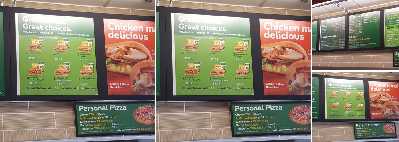 Subway Menu