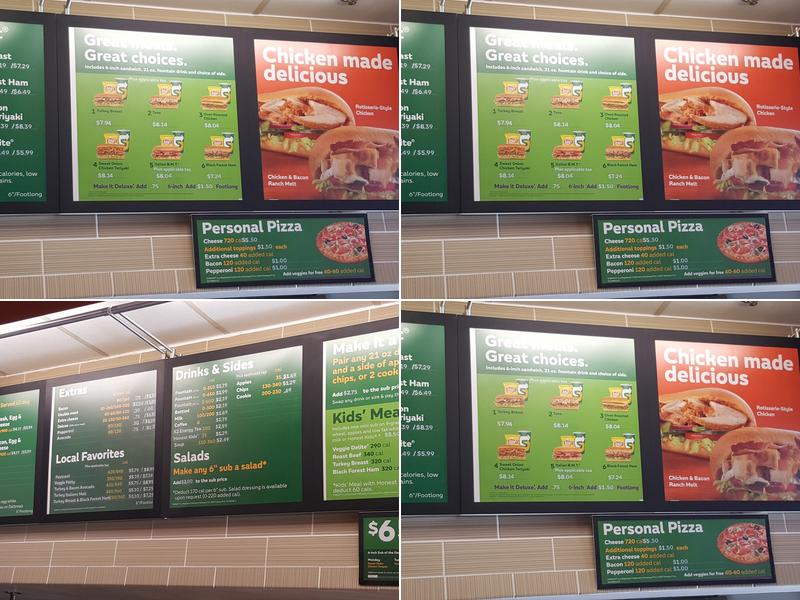 Subway Menu