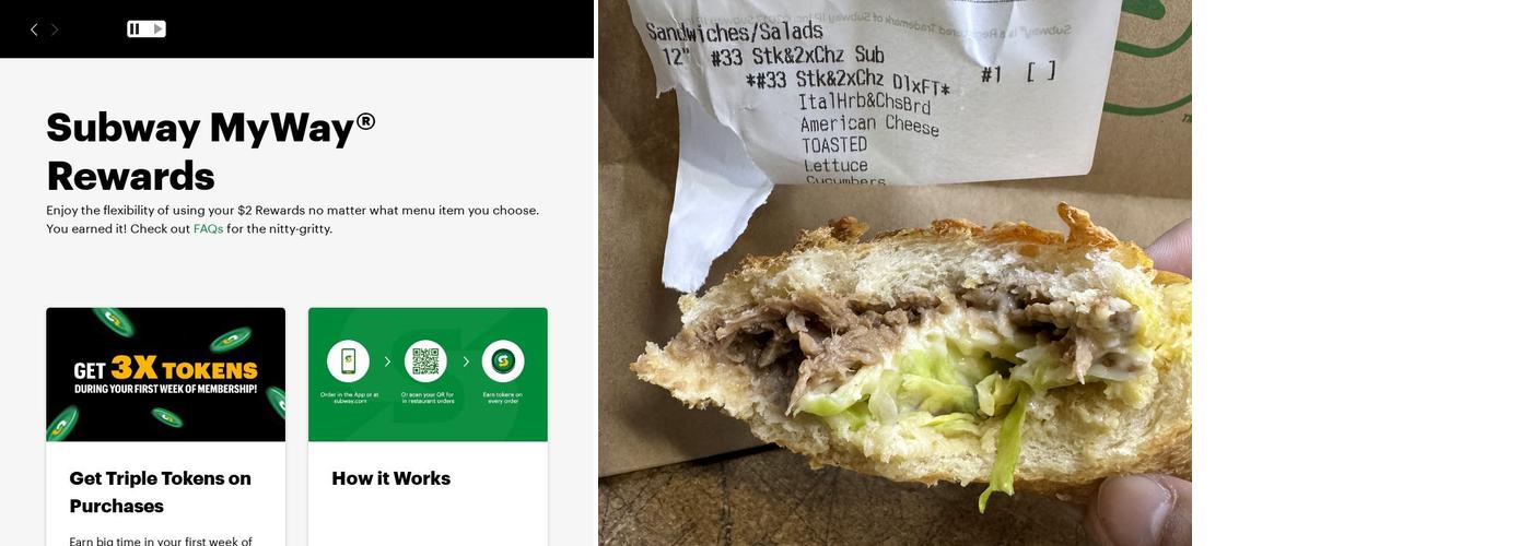 Subway Menu