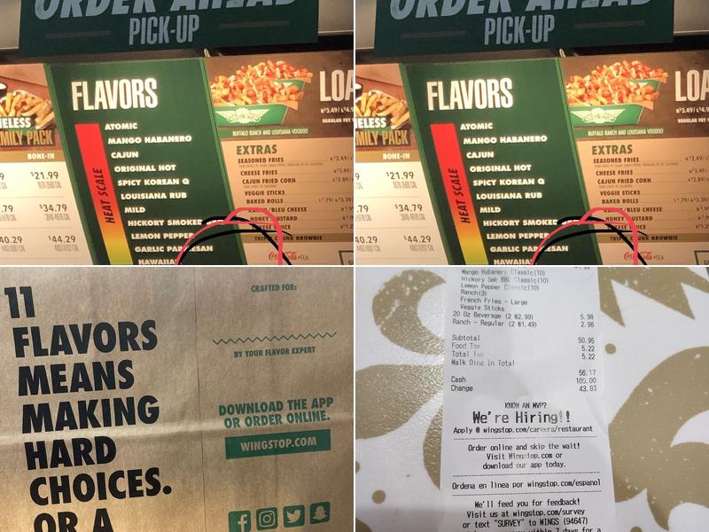 Wingstop Menu