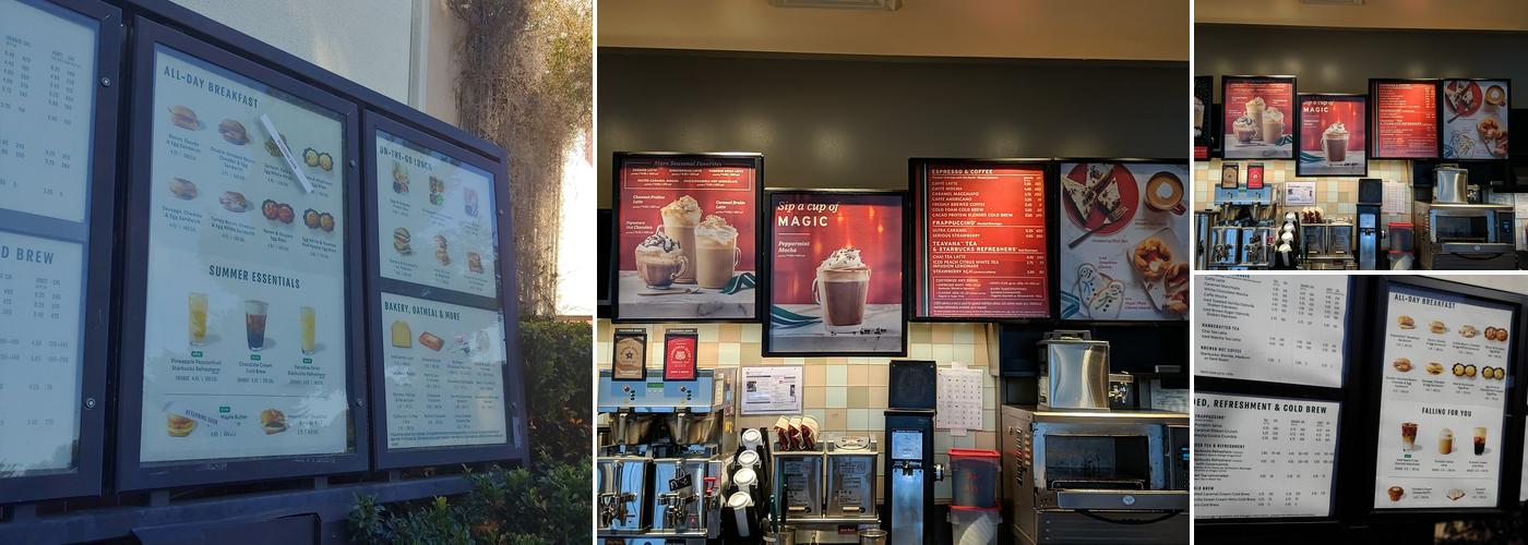 Starbucks Coffee Company Menu